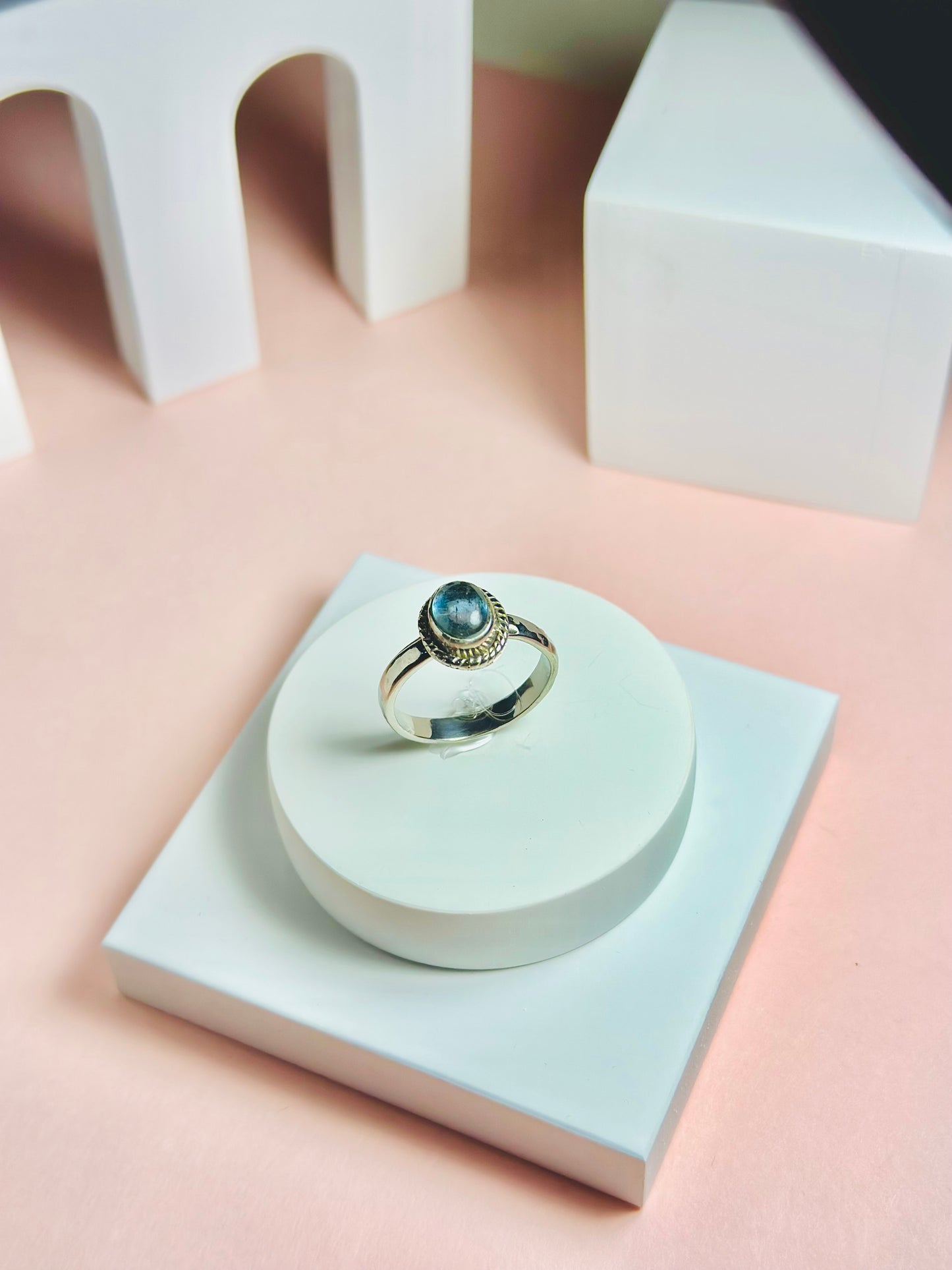 Natural Aquamarine Ring, 925 Sterling Silver Ring, March Birthstone, Women Jewelry, Handmade Ring, Gift For Her