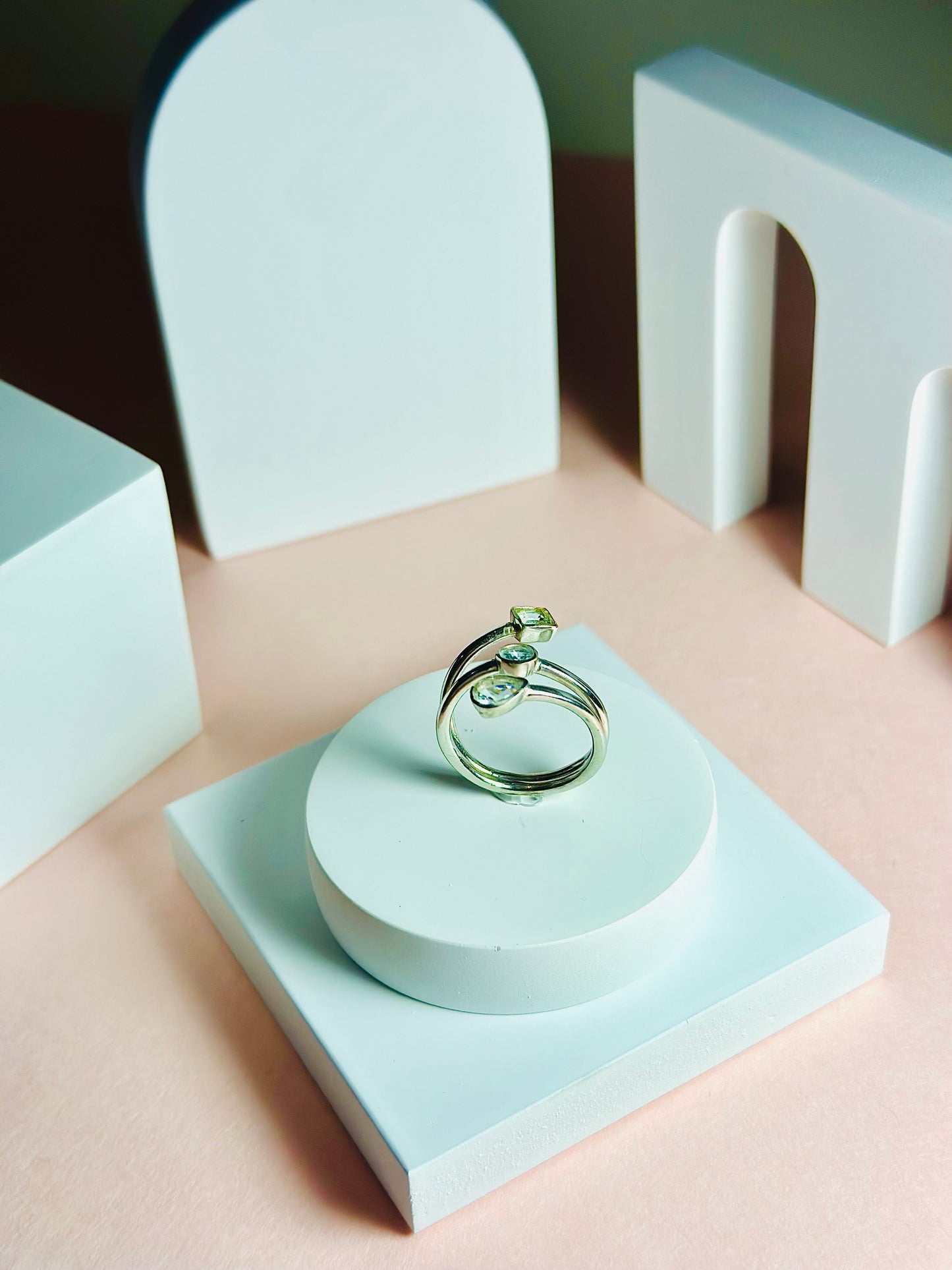 14k Solid Gold Ring, Natural Aquamarine Ring, March Birthstone, Proposal Ring, Women Jewelry, Gift For Her