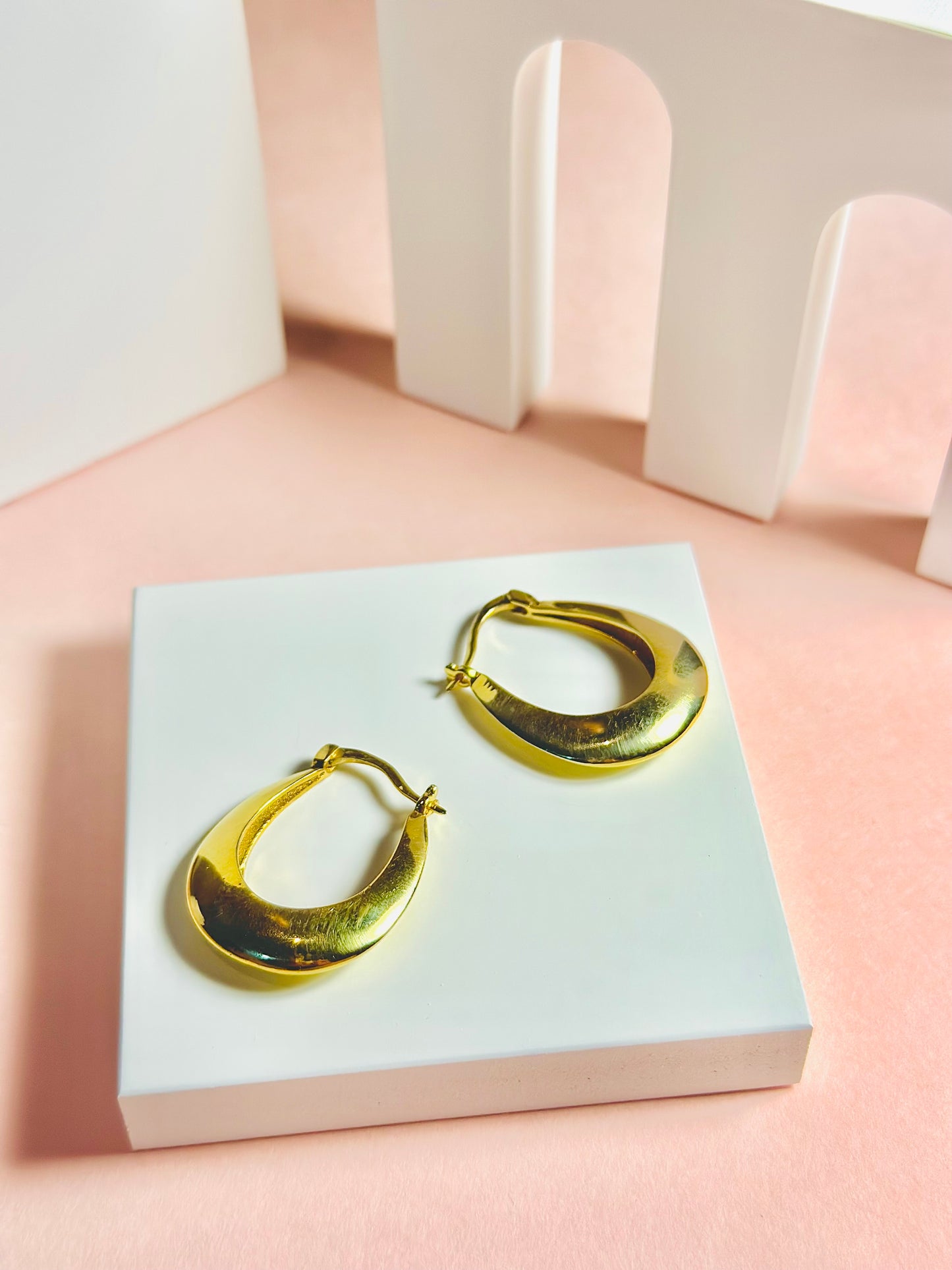 14k Solid Gold Hoop Earring, Unisex Gold Hoop Earring, Handmade Earring, Women Jewelry, Indian Gold Hoop Earring, Gift For Her