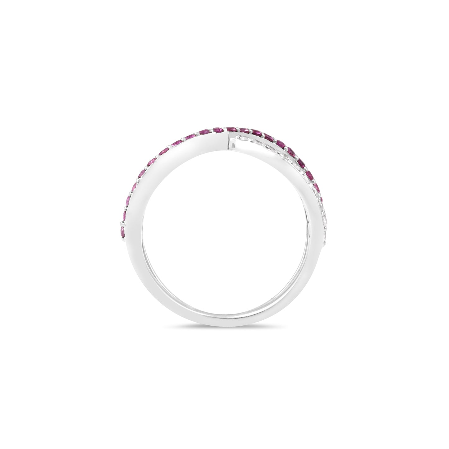 Pink Sapphire Infinity Diamond Ring