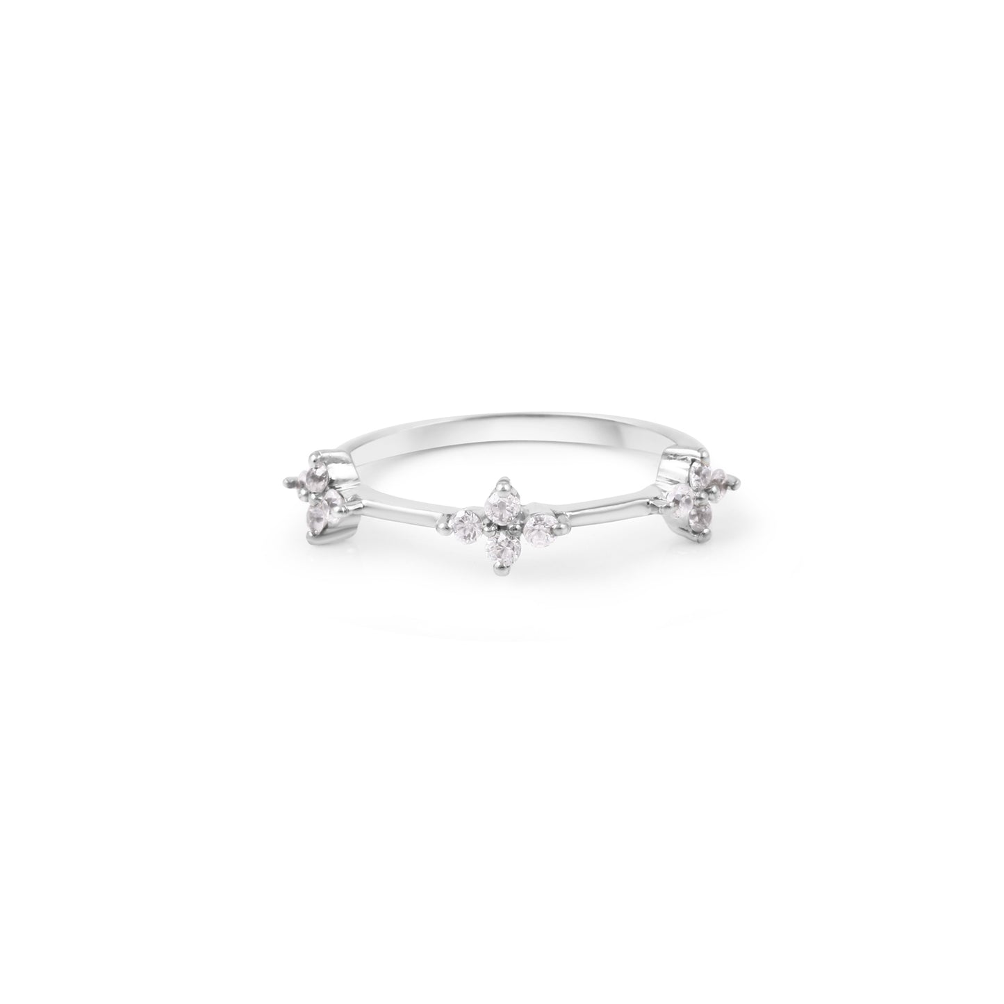 Flora Petite Halfway Diamond Ring