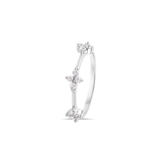 Flora Petite Halfway Diamond Ring