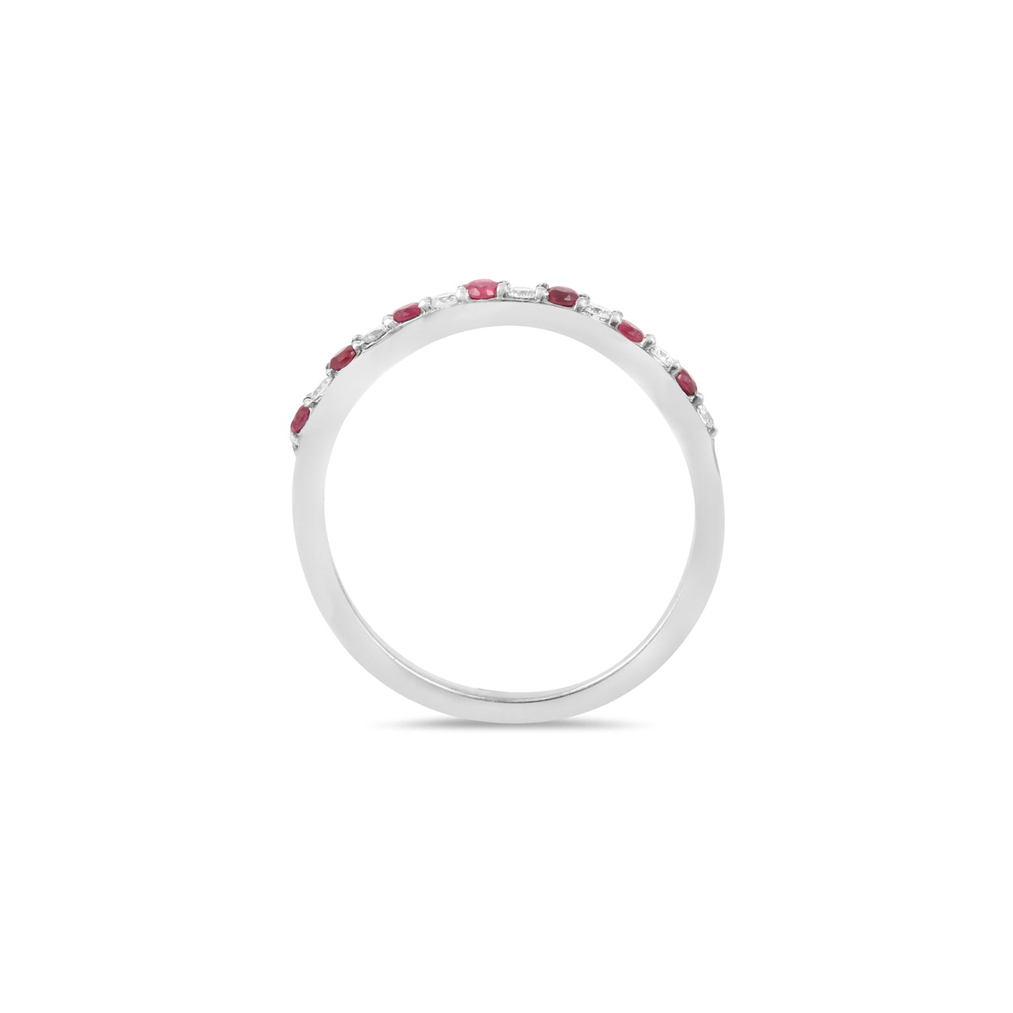 Half-Way Pink Sapphire Band