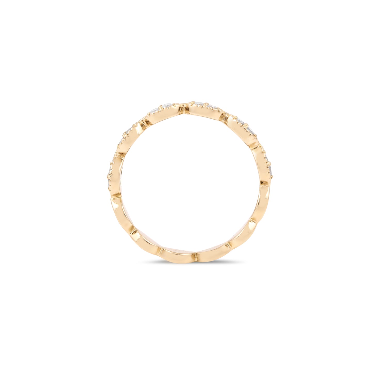 Double Diamond Half Marquis Band