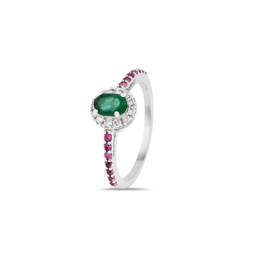 Ethereal Emerald Diamond Ring