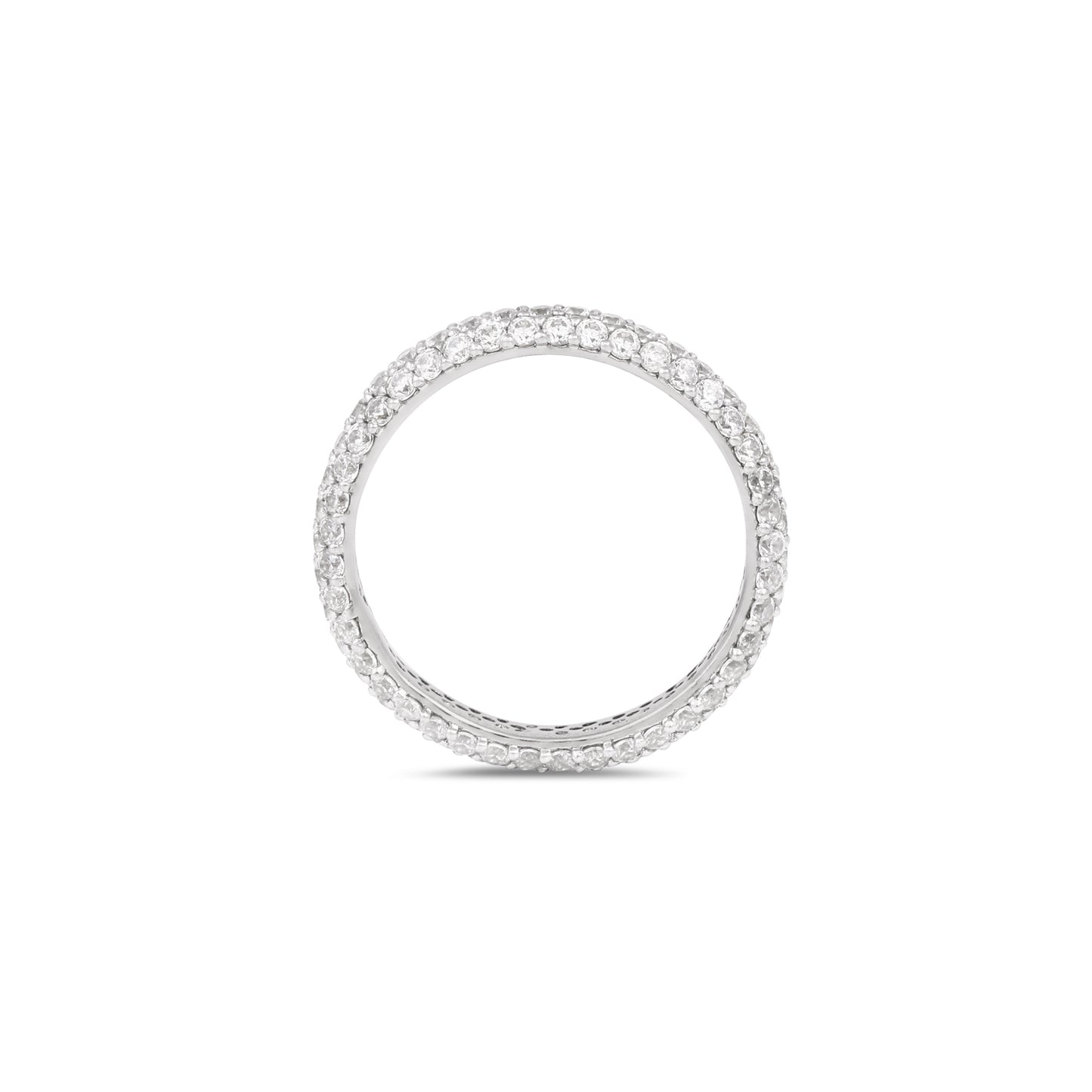 Three Layer Pave Diamond Ring
