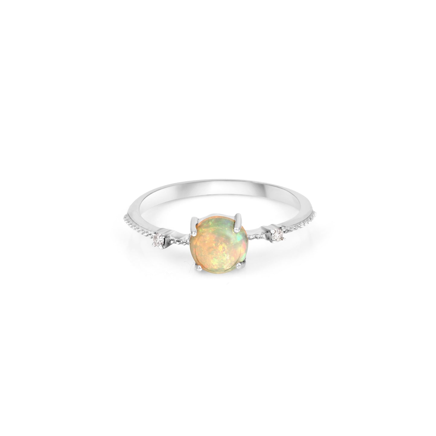 Round Opal Ring