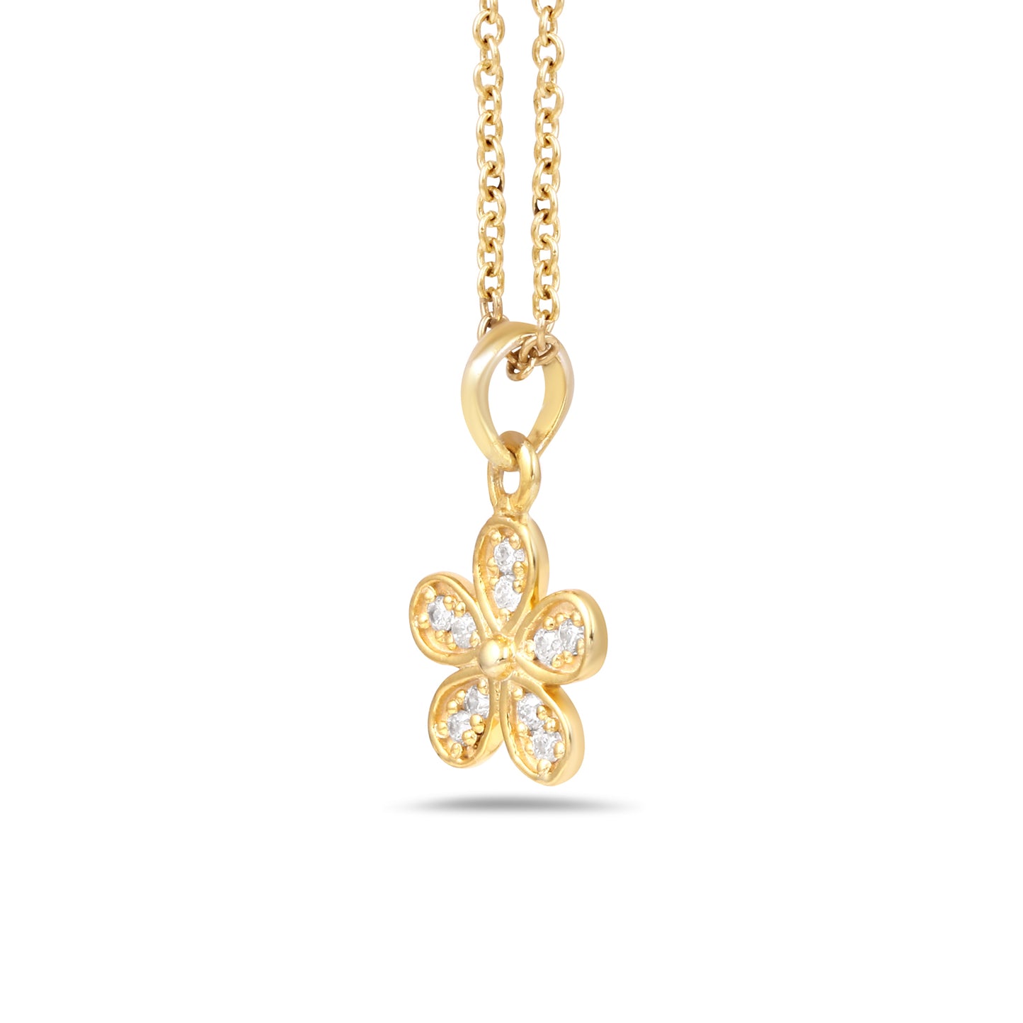 Diamond flower pendant