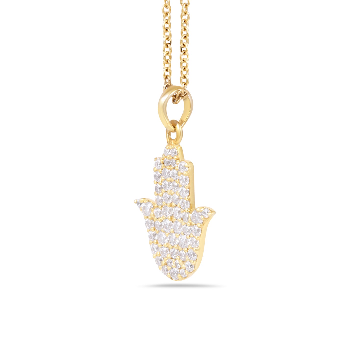 Hamsa Pave Diamond Pendant