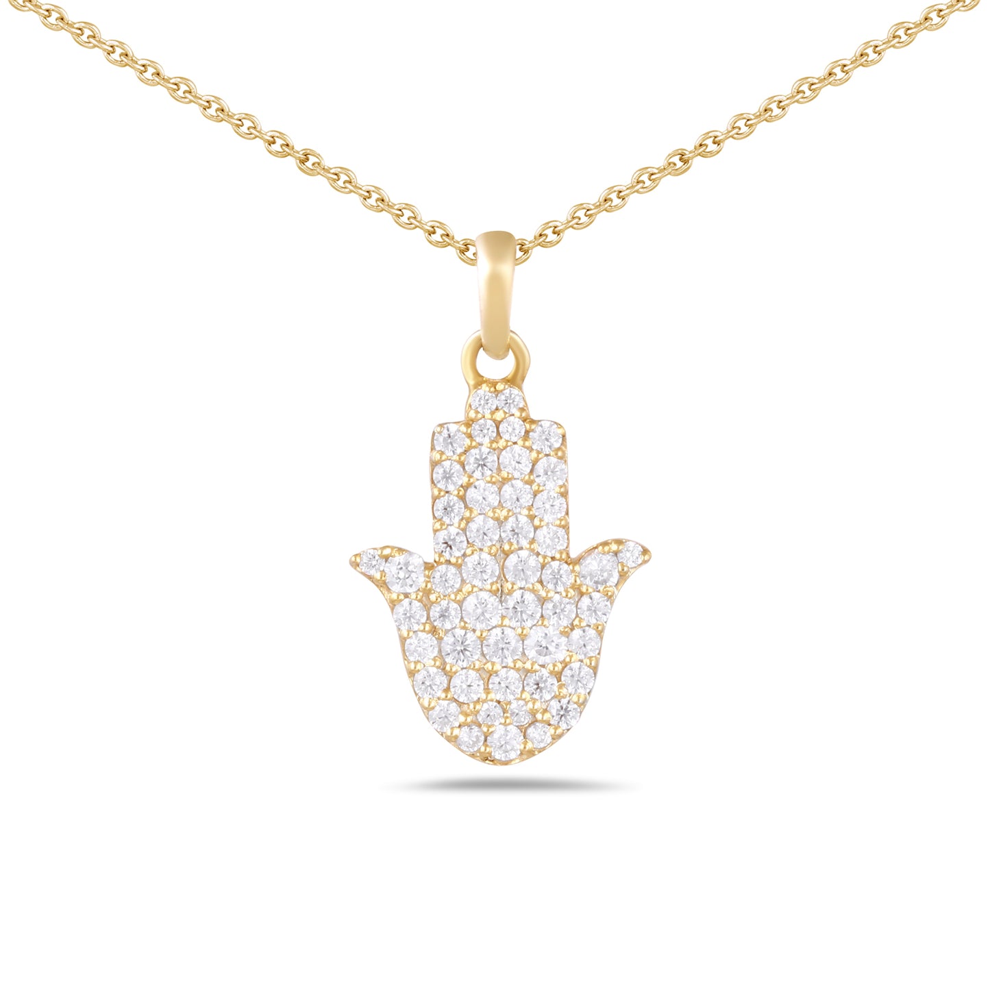 Hamsa Pave Diamond Pendant
