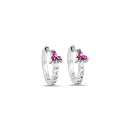 Blush Pink Sapphire Huggie