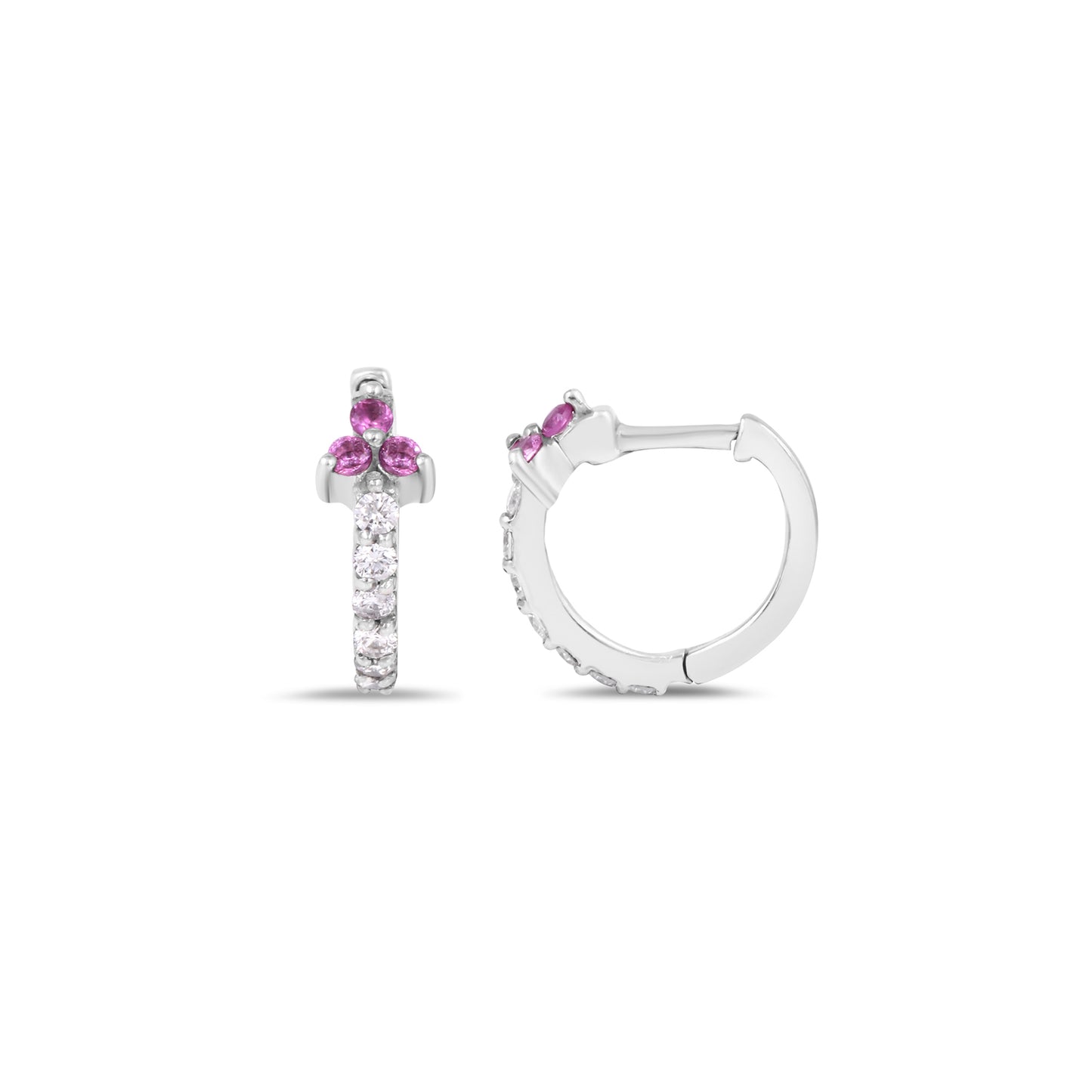 Blush Pink Sapphire Huggie