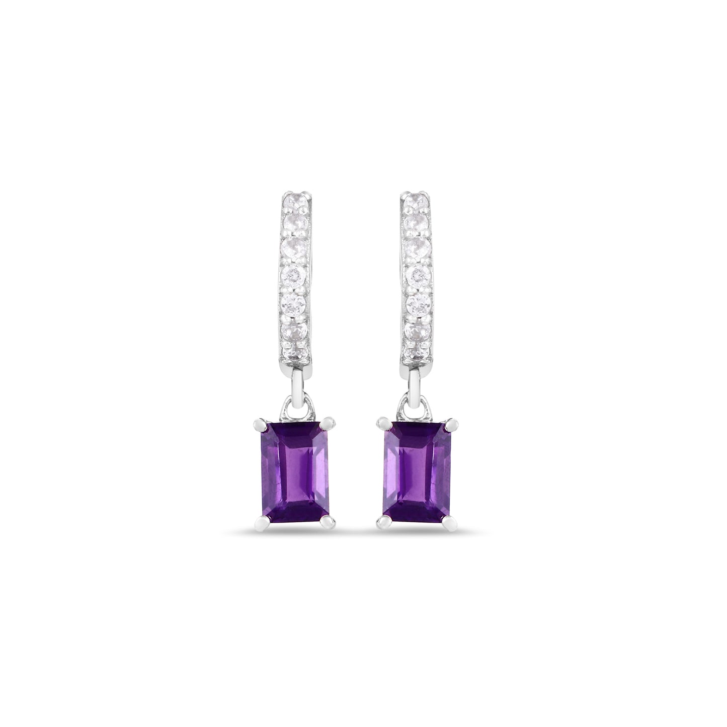 Diamond Amethyst Earring