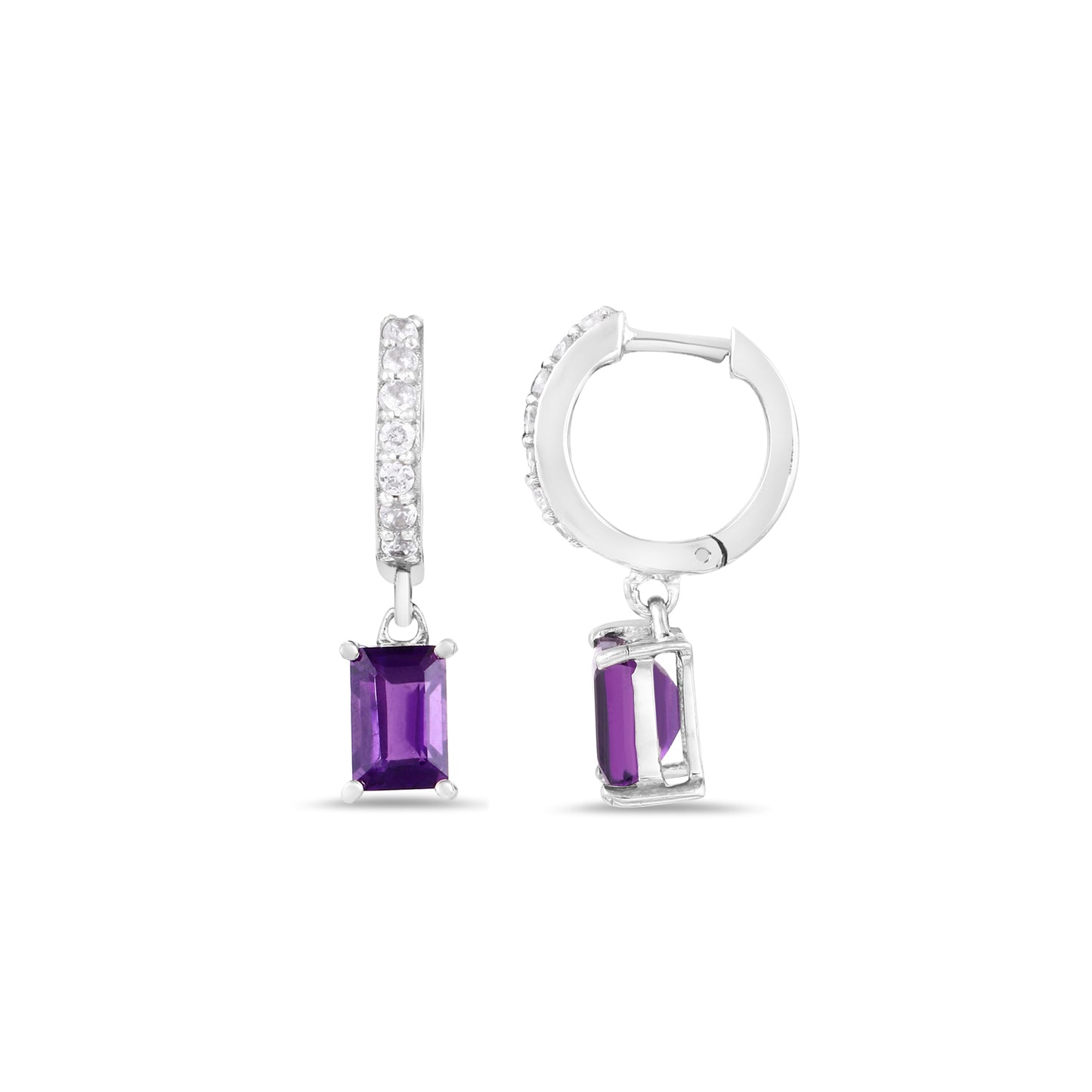 Diamond Amethyst Earring