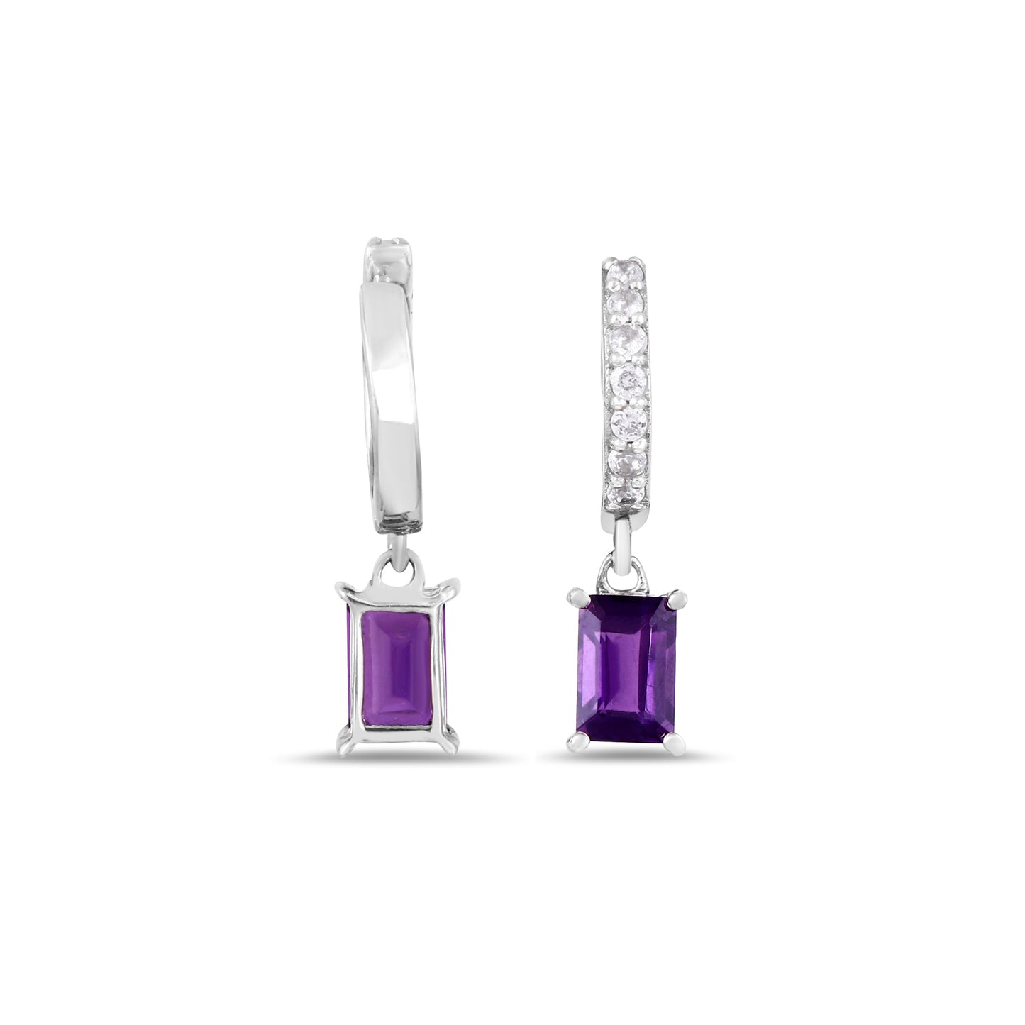 Diamond Amethyst Earring