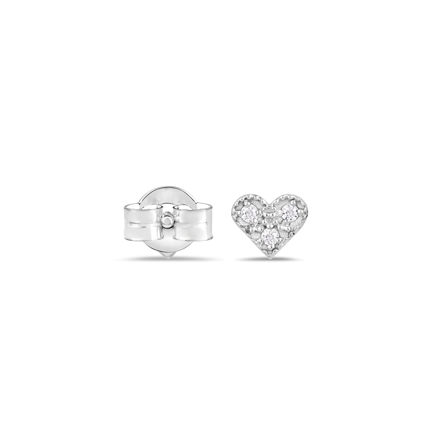 Diamond Heart Studs