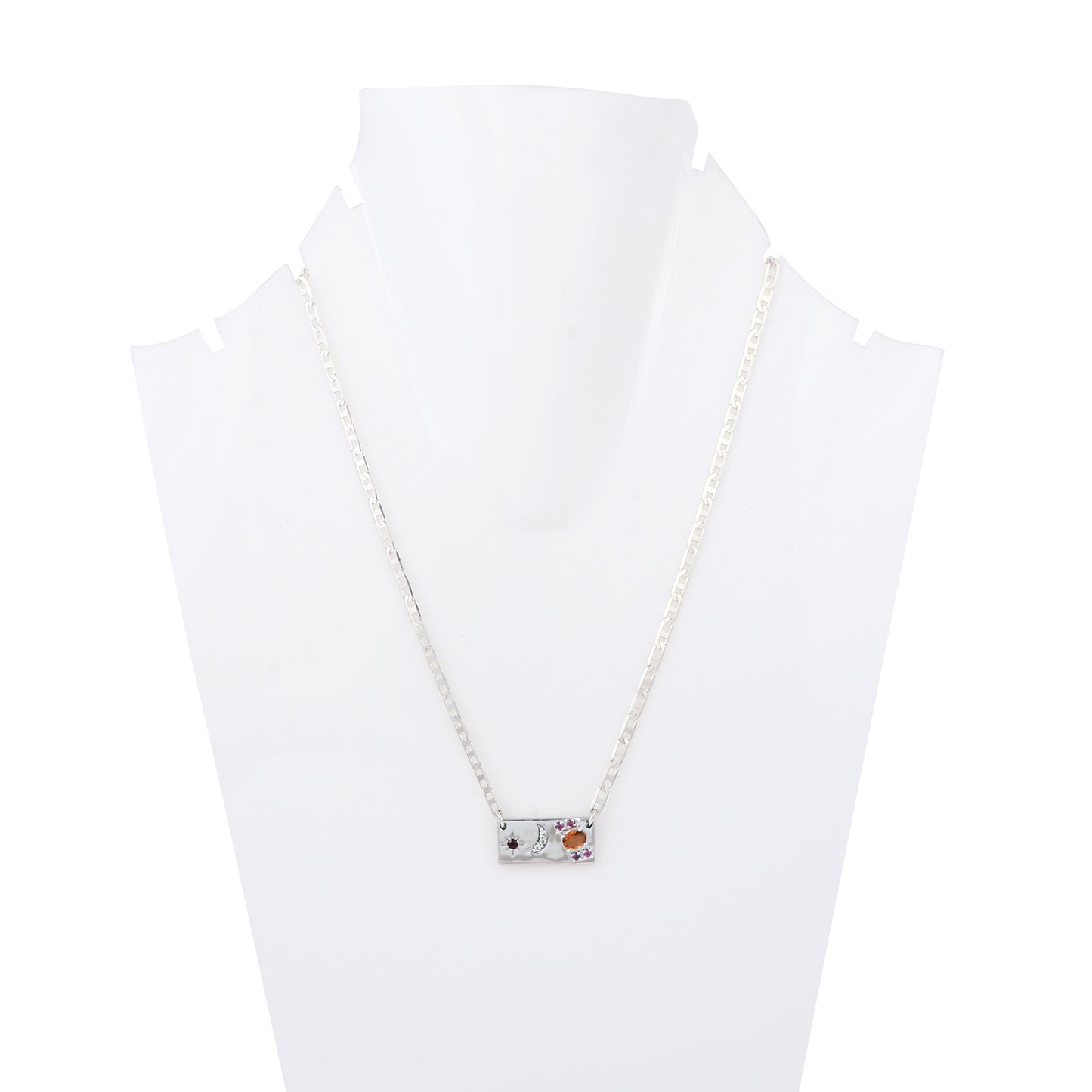 Rectangle Sun & Moon Necklace