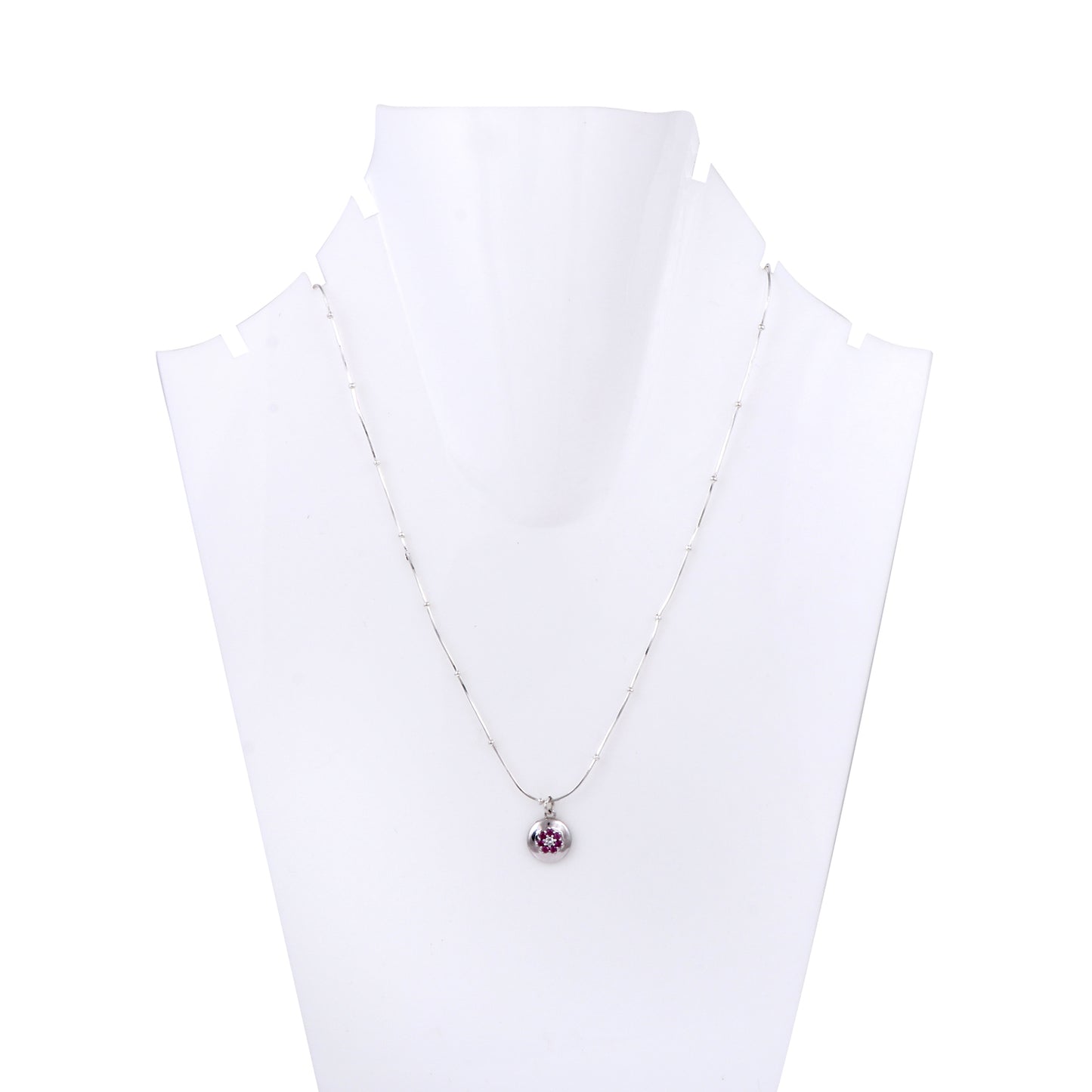Pink Sapphire Diamond Necklace