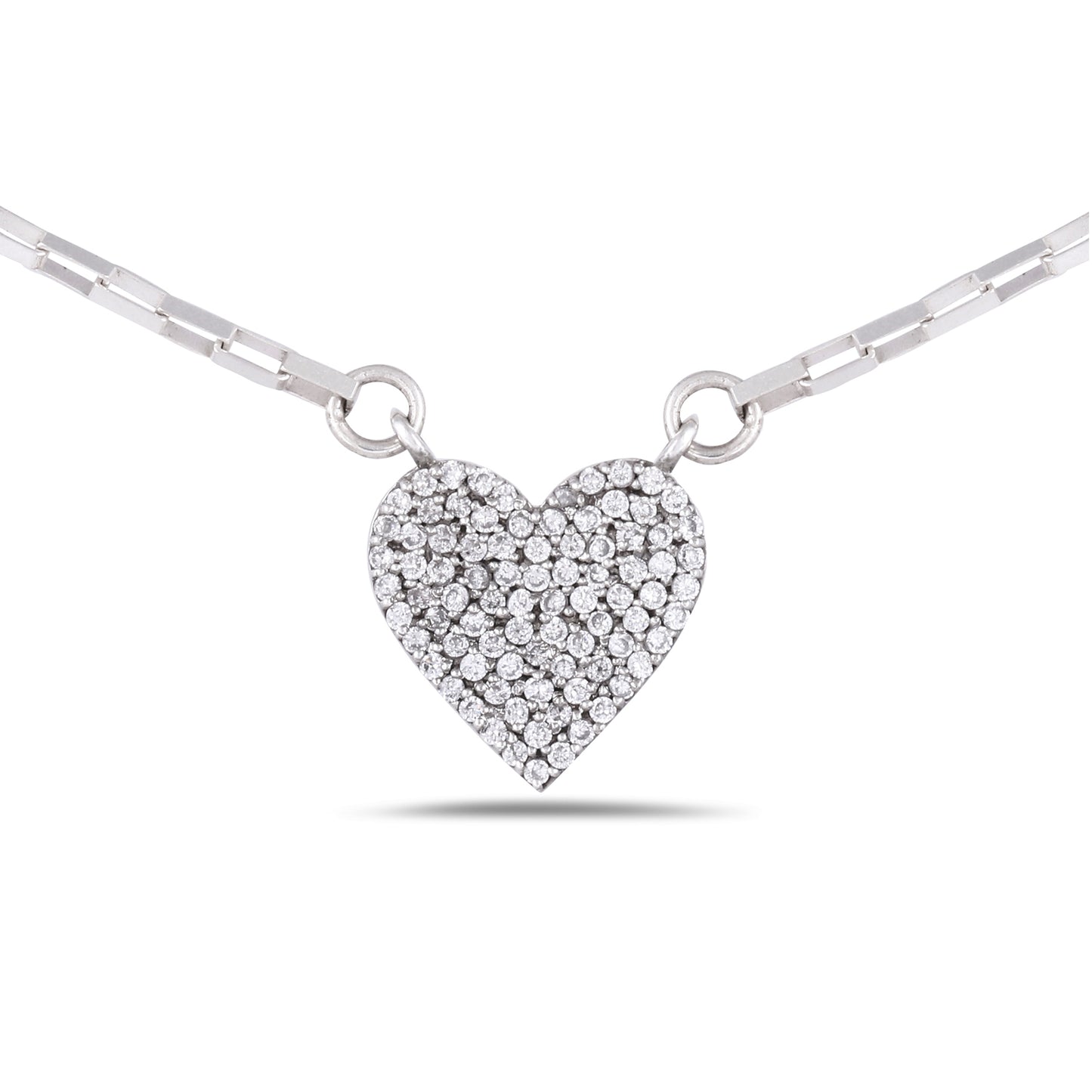 Heart Pave Diamond Pendant