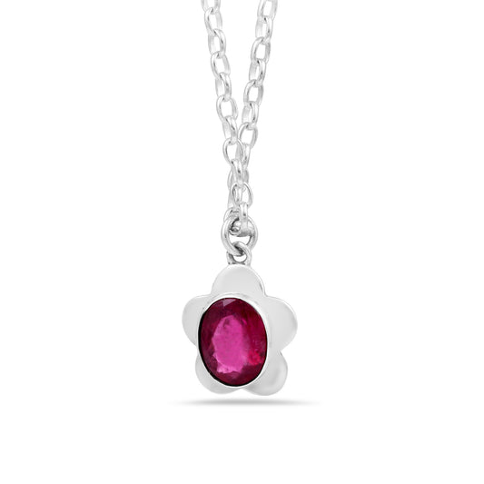 Tourmaline Flower Pendant