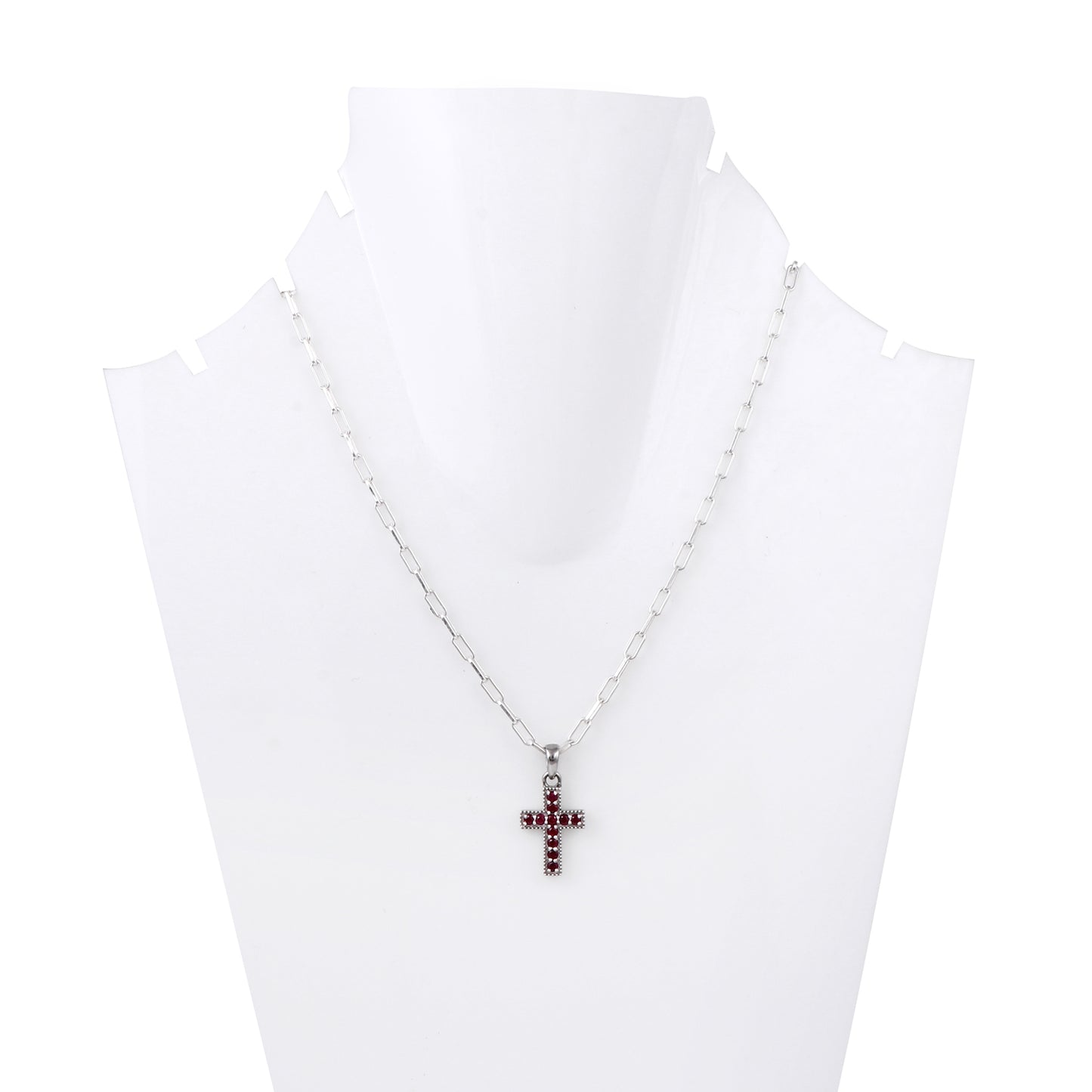 Ruby Cross Pendant