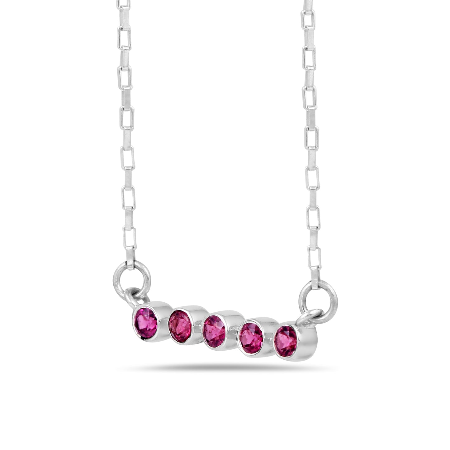 Rhodolite bezel set Pendant