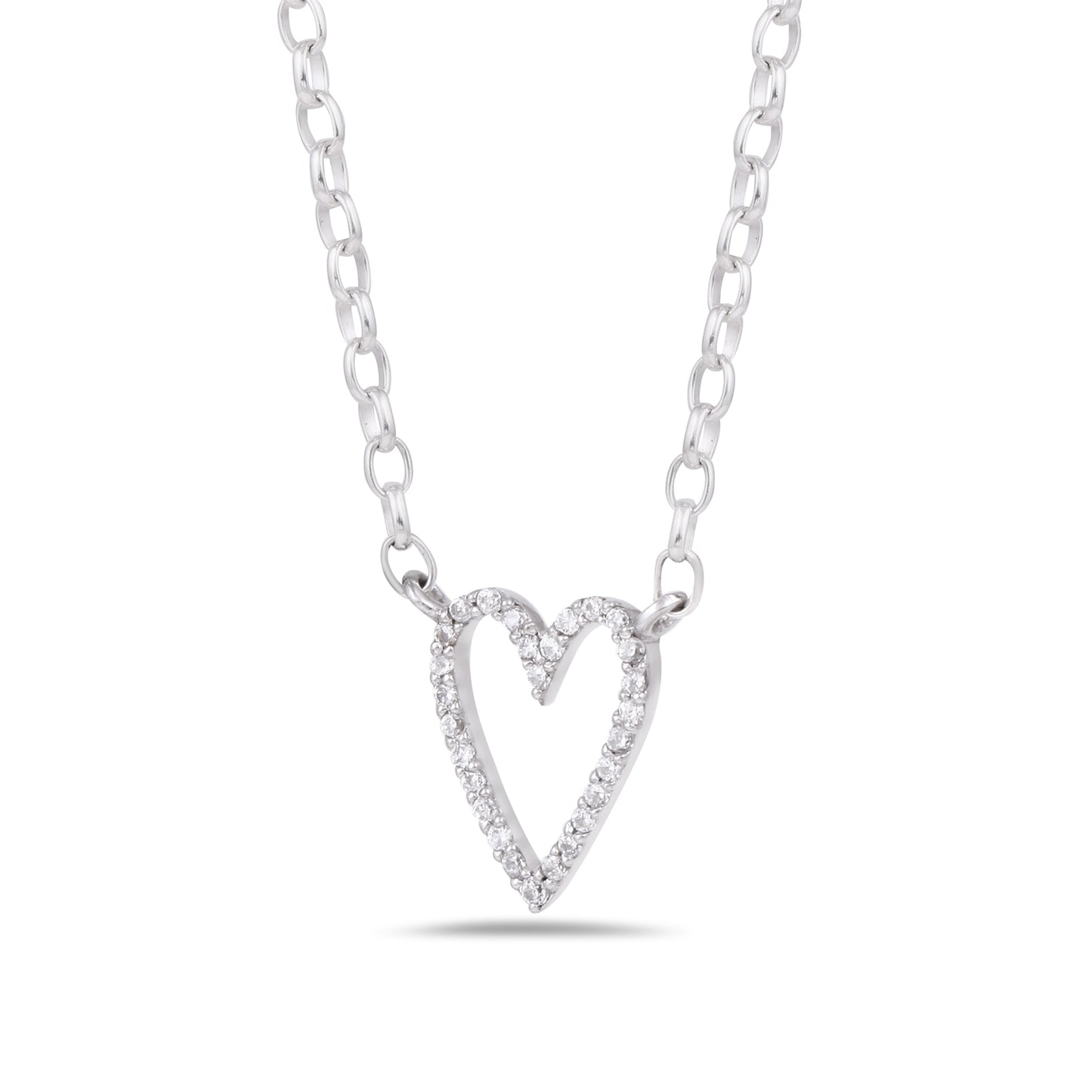 Open Heart Diamond Pendant