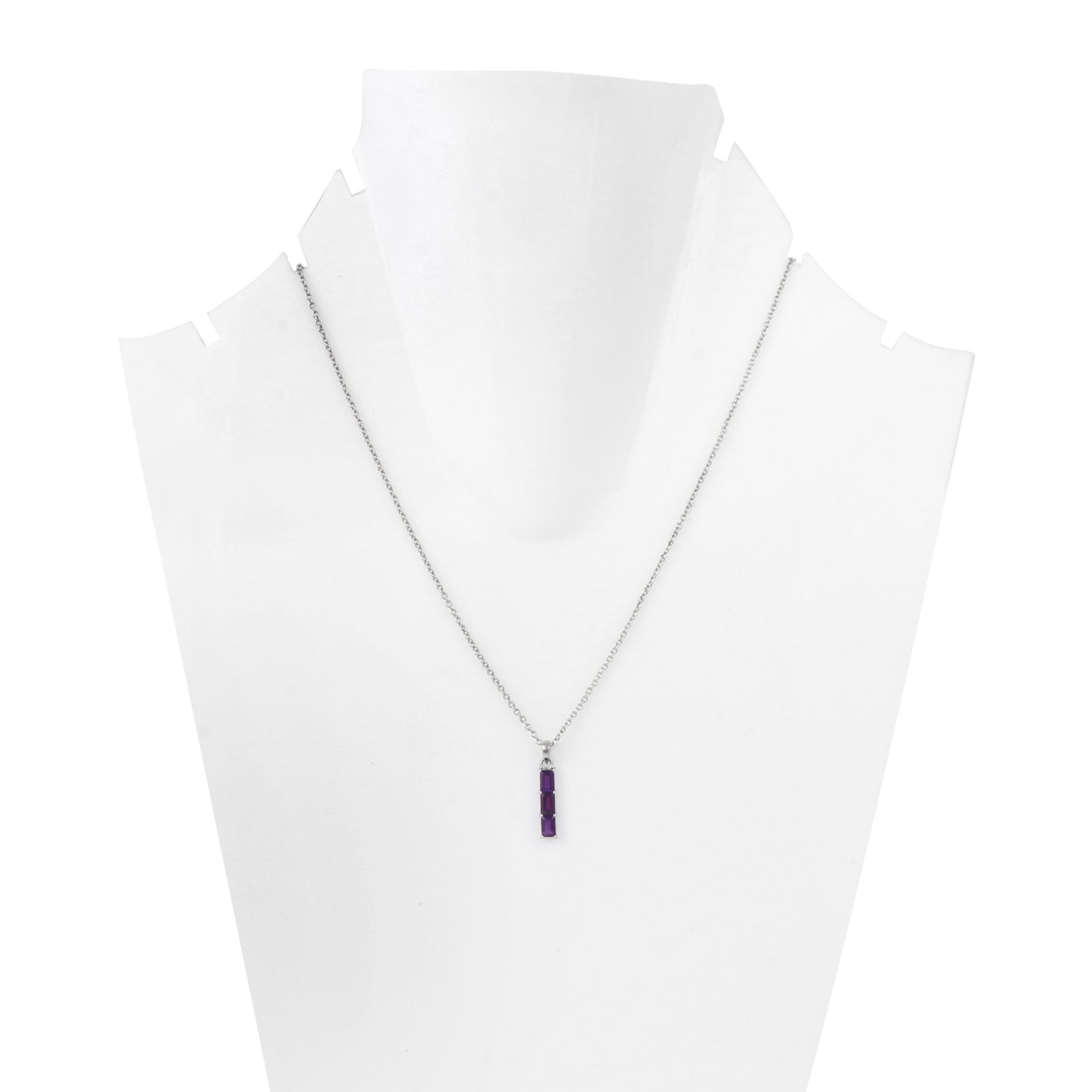 3 AM Amethyst Baguette pendant