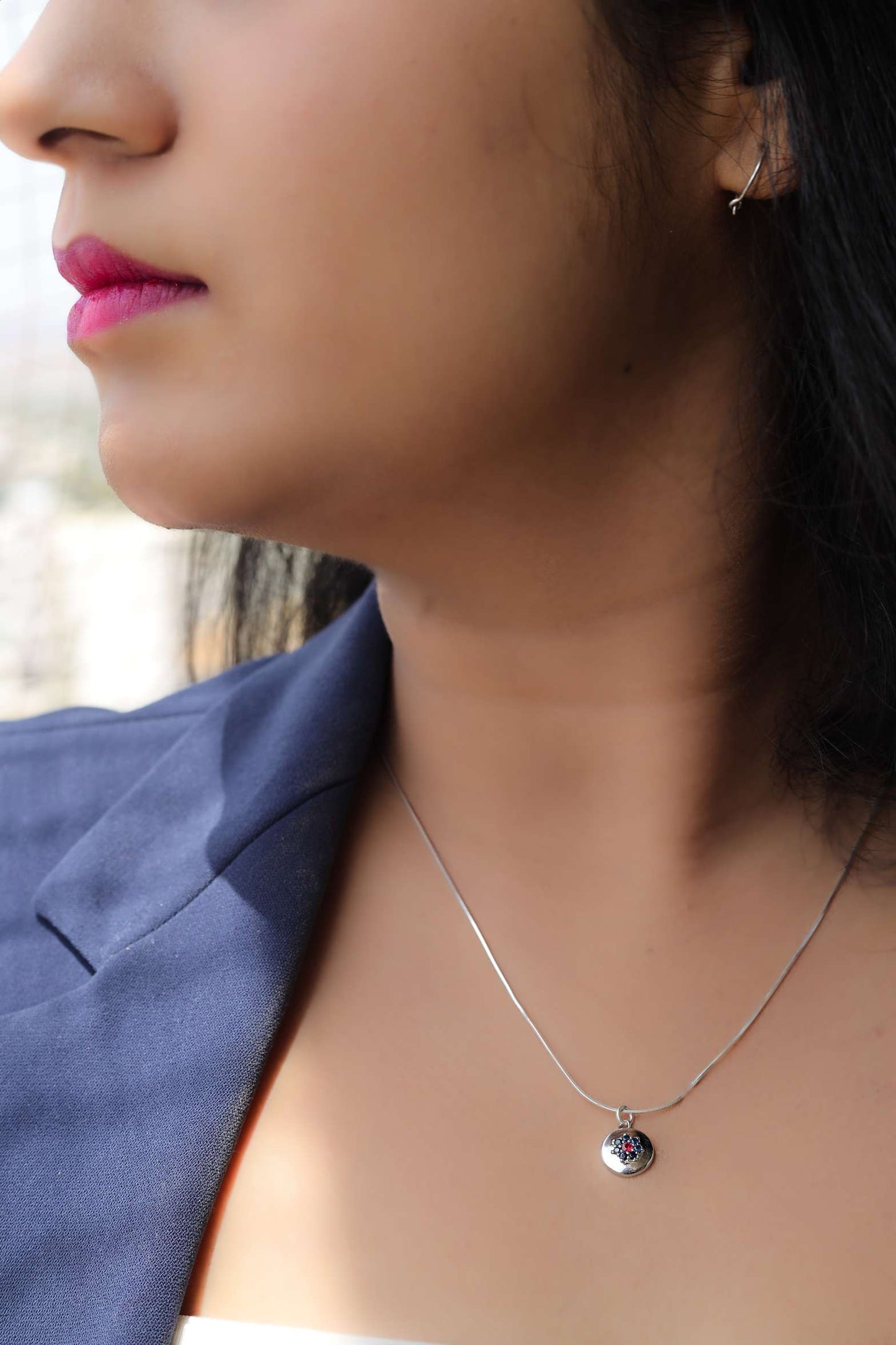 Flower in a Circle Pendant