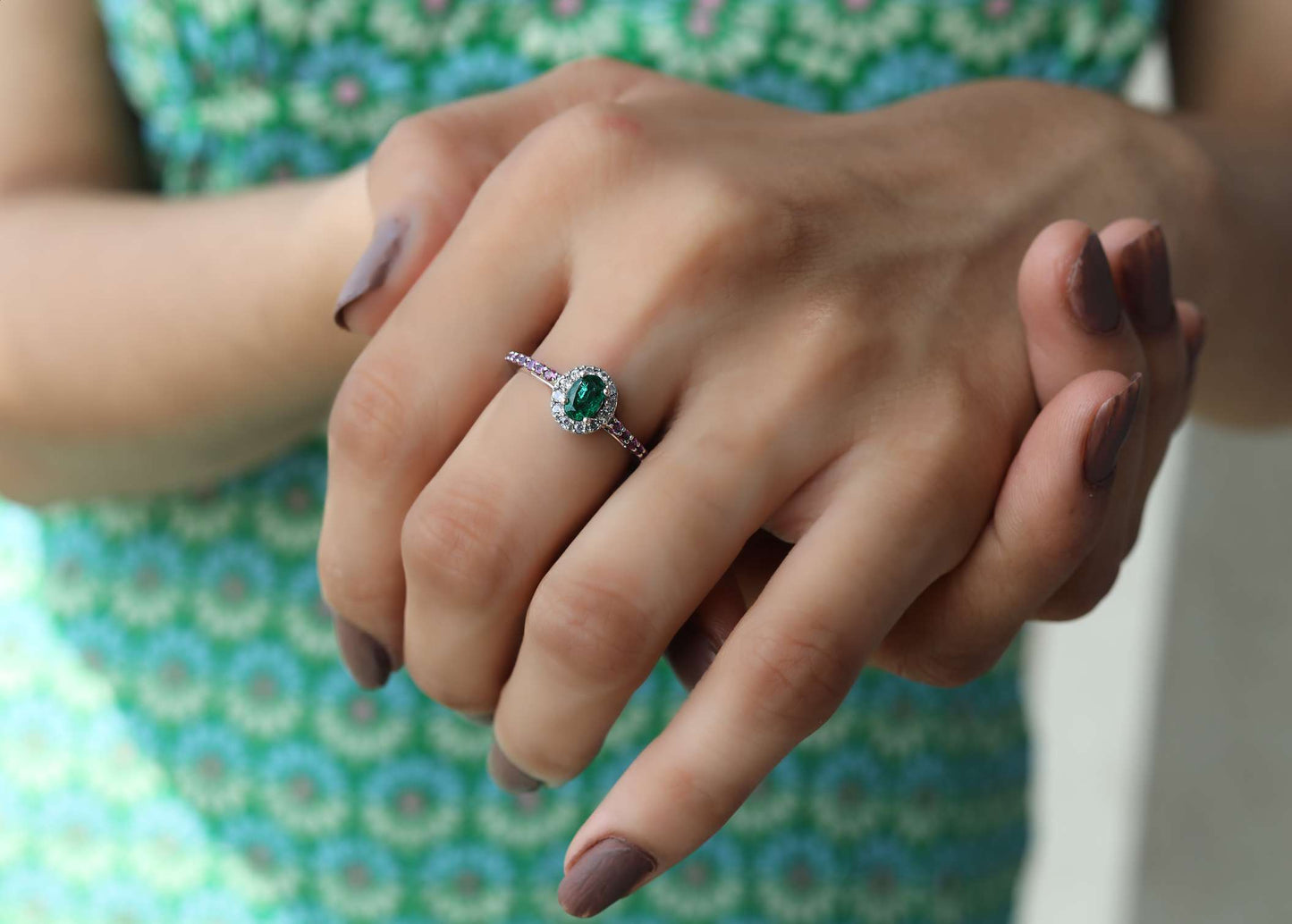 Ethereal Emerald Diamond Ring