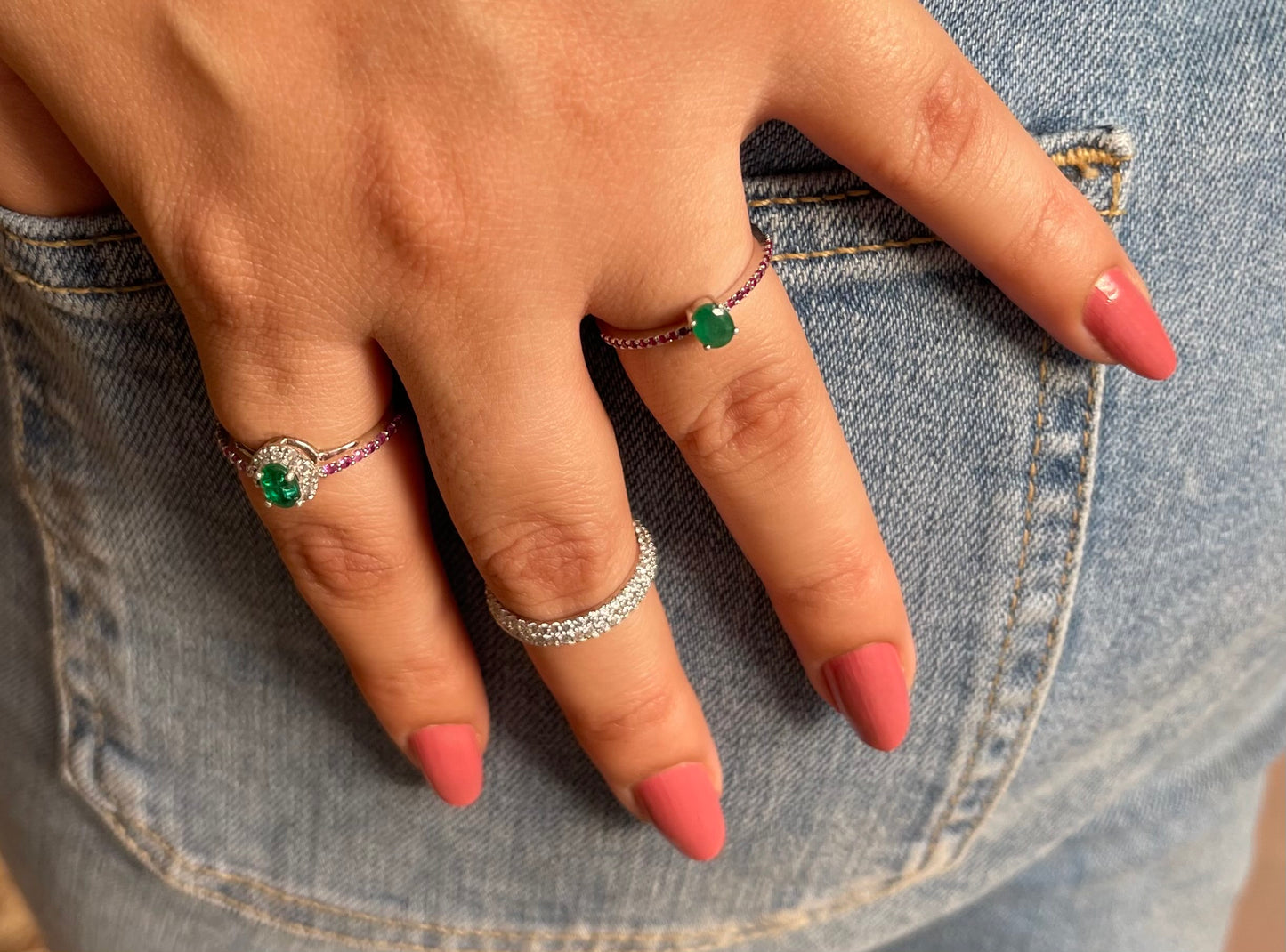 Ethereal Emerald Diamond Ring