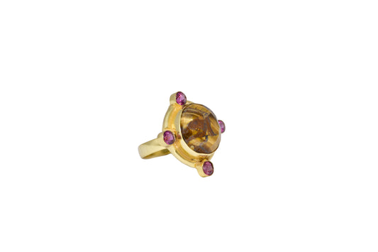 Radiant Checker Tiger Eye Ring.