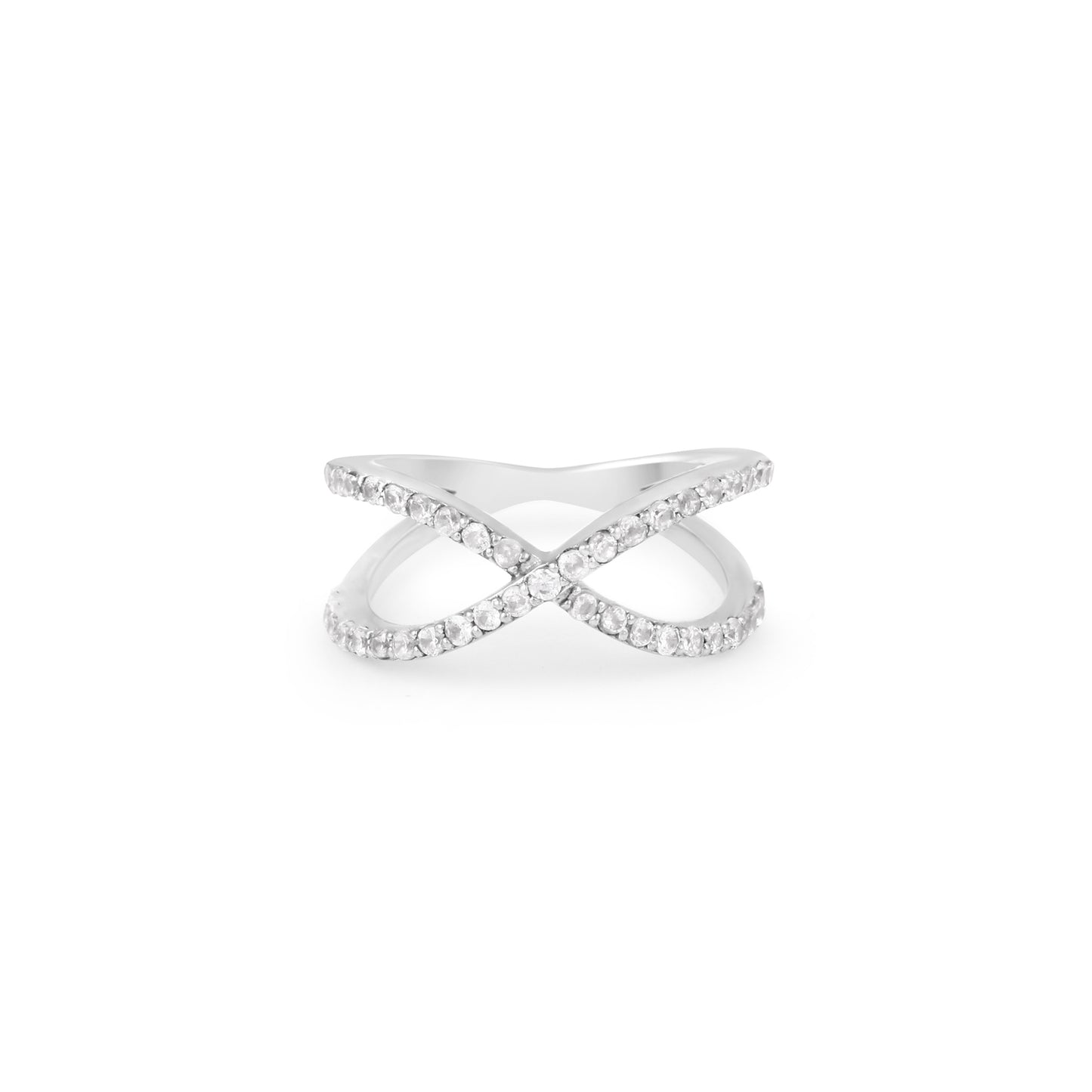 Infinity Pave Diamond Ring
