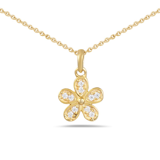 Diamond flower pendant