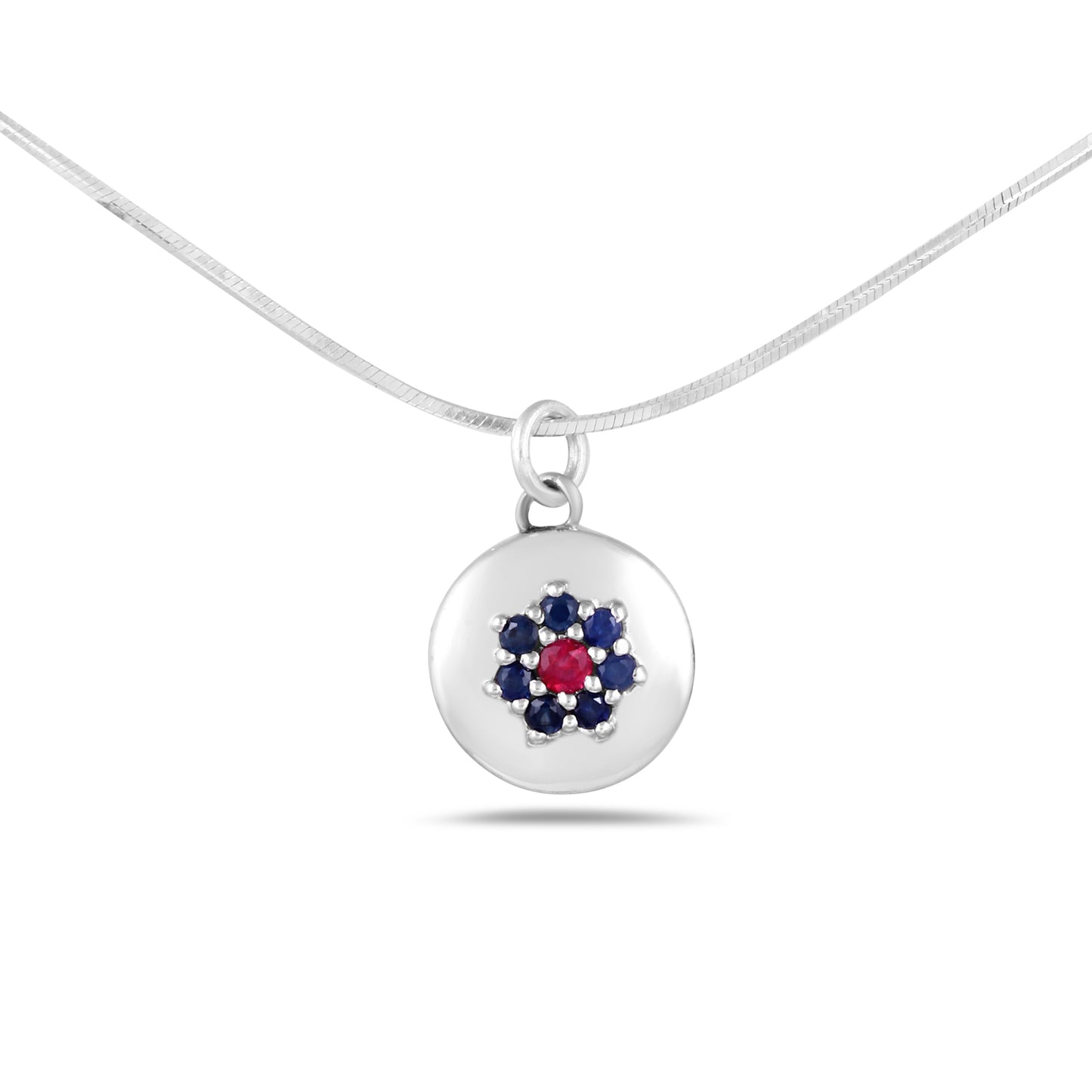 Flower in a Circle Pendant