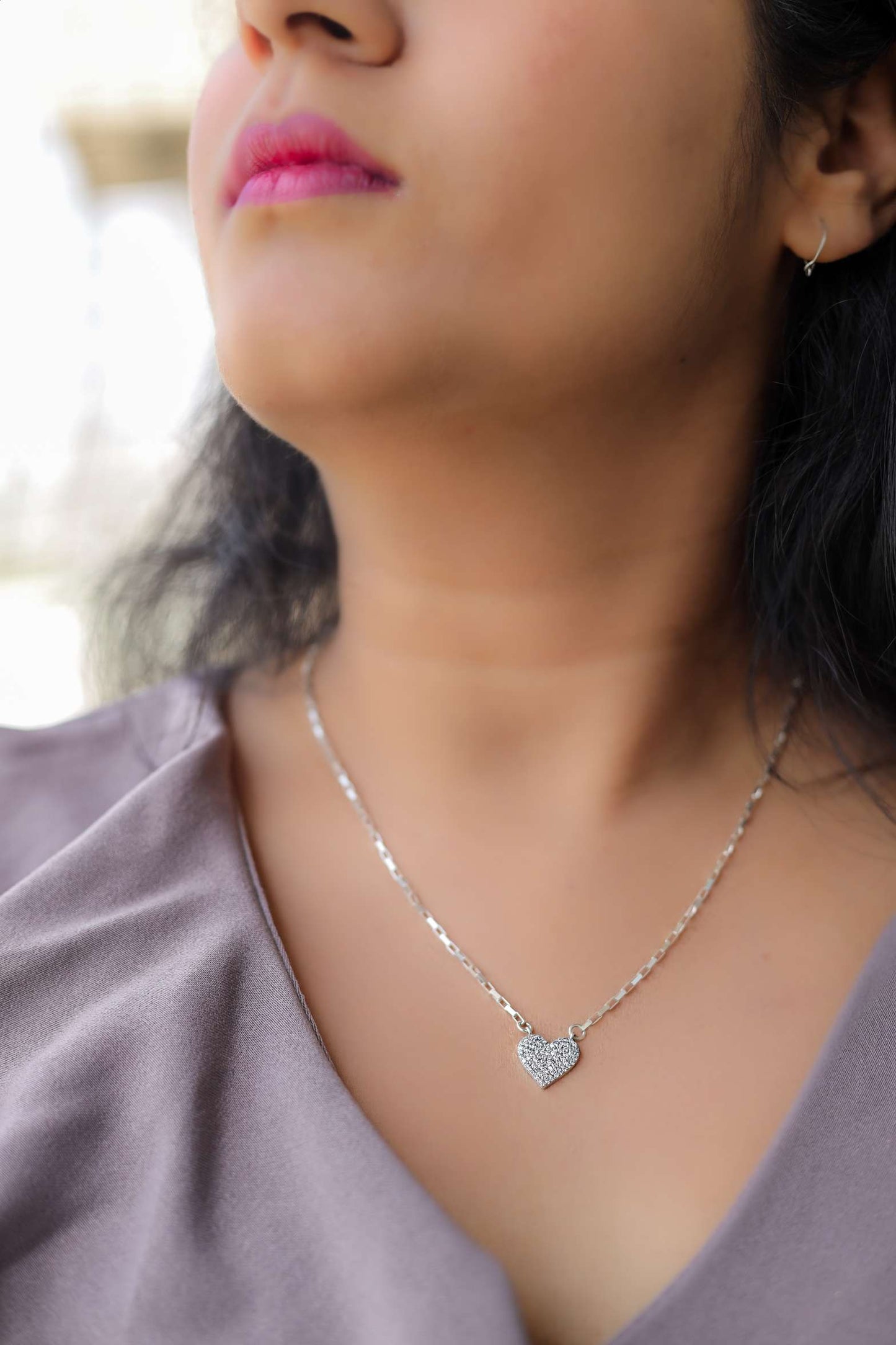 Heart Pave Diamond Pendant